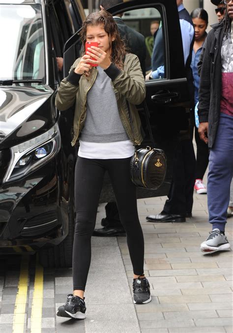 Zendaya In Tights Outside Her Hotel In London August Celebmafia