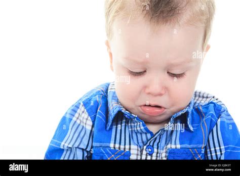 Portrait Of Baby Boy Crying Stock Photo Alamy