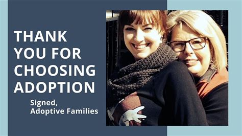 Thank You For Choosing Adoption Signed Adoptive Parents And Adoptees