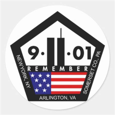 9 11 Never Forget Always Remember Round Stickers Zazzle