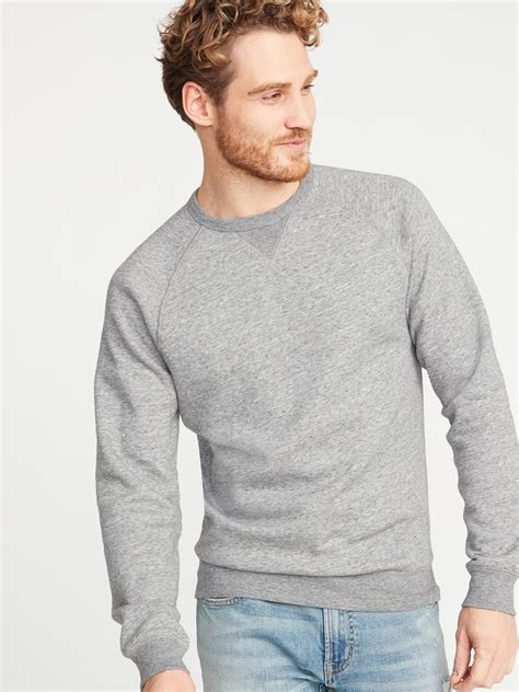 227 Mens Crew Neck Sweatshirt Front View Of Sweater Easy To Edit