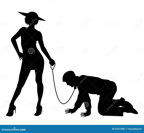 Slave On Leash At Party