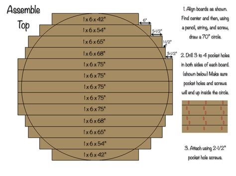 Make a long dining table feel fresh with dining benches on either side. 70 Inch Round Table Top » Rogue Engineer | Diy dining ...