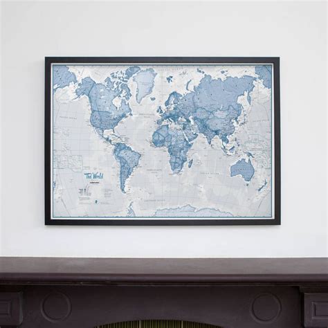Map Of The World Art Print World Art Art Wall Wall Maps