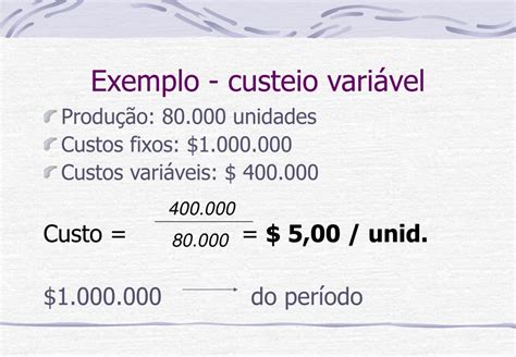 Como Fazer Custeio Variavel