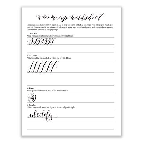 Calligraphy Worksheets