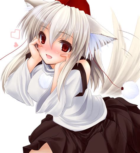 Safebooru D Animal Ears Bare Shoulders Blush Detached Sleeves Fang