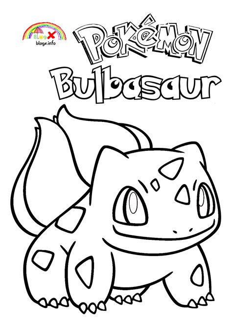 Pokemon Bulbasaur Coloring Page