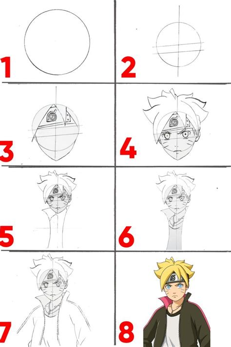 Anime Drawing How To Draw Boruto Uzumaki With 8 Easy Step Naruto