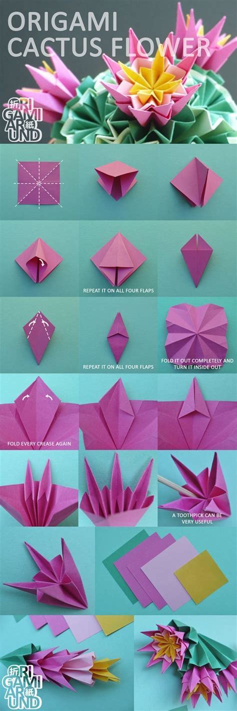 Wie Man Ein Origami Venus Kusudama Kaktus Tutorial Macht Teil 2