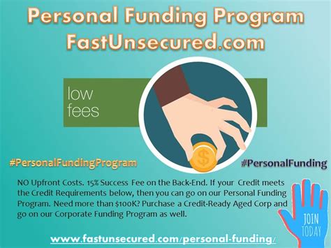 Maybe you would like to learn more about one of these? Personal Funding Program - FastUnsecured.com | Person, Unsecured credit cards, Business funding