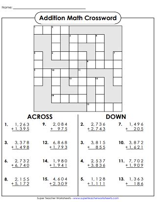 Mathematics puzzle.solve intersting puzzles, problems and leran tips & tricks in mathematics. puzzle: Maths Crossword Puzzles With Answers For Class 9 Cbse Pdf