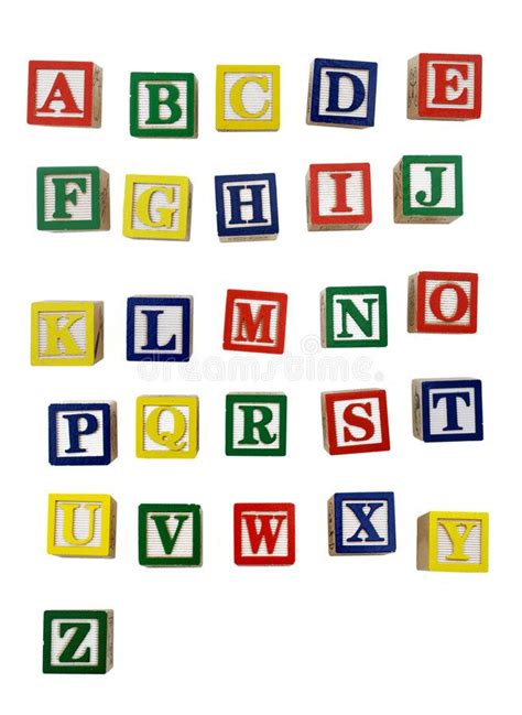 Wood Block Letters Colorful Wood Block Letters Isolated On A White