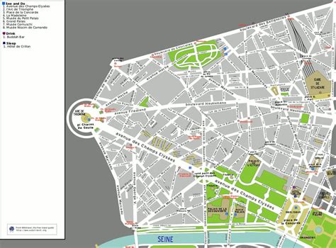 8th Arrondissement Of Paris Map Map Of 8th Arrondissement Of Paris