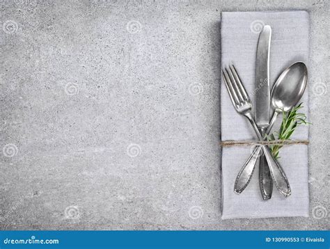 Table Setting Background With Copy Space Stock Image Image Of Lunch
