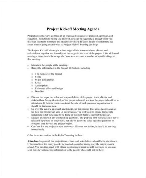 Image Of Editable 9 Project Meeting Agenda Template Word Pdf Free