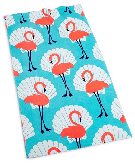 Seashell Flamingo 38 X 68 Beach Towel Created For Macys