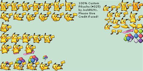 Custom Edited Pokémon Customs 025 Pikachu The Spriters Resource