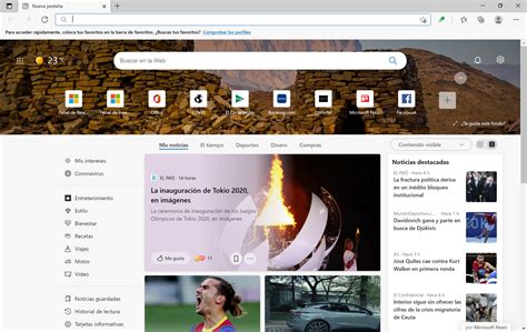 Microsoft Edge Estrena Un Nuevo Dise O Para La P Gina De Nueva Pesta A