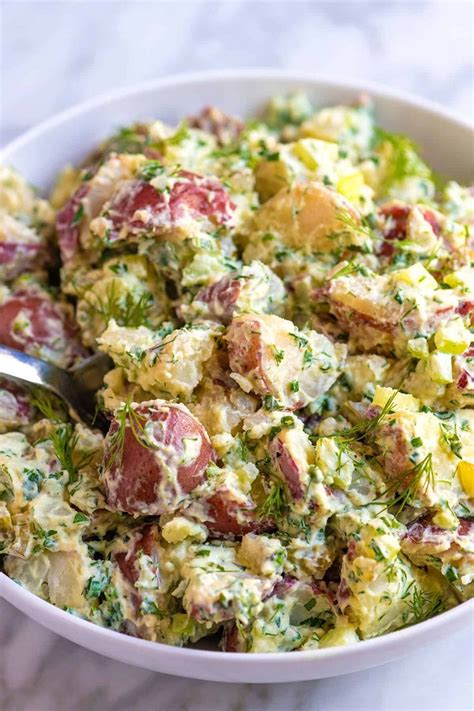 Creamy Red Potato Salad With Herbs Recipe Potatoe Salad Recipe Red