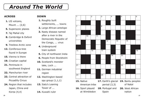 Fun Easy Crossword Puzzles For Seniors 101 Activity