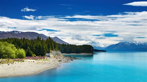 Mount Cook And Lake Pukaki New Zealand Beautiful Hd Desktop Wallpaper
