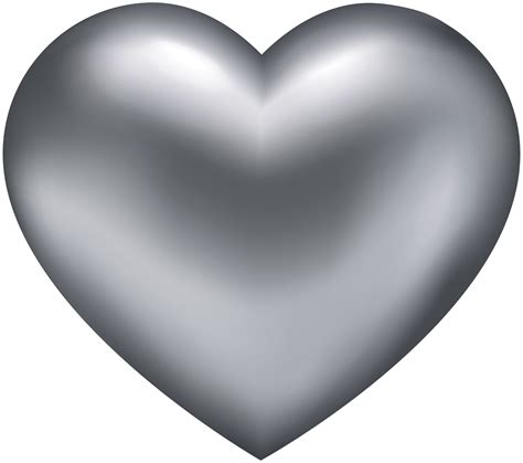 Silver Heart Transparent Png Clip Art