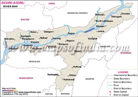 Assam River Map