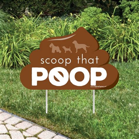 Scoop That Poop Lawn Sign No Dog Poop Sign Dog Signs For Yard With