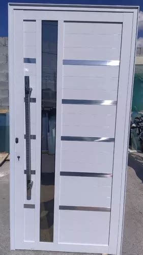 Porta De Alumínio Branco Pivotante 210x100 C Friso L Leve