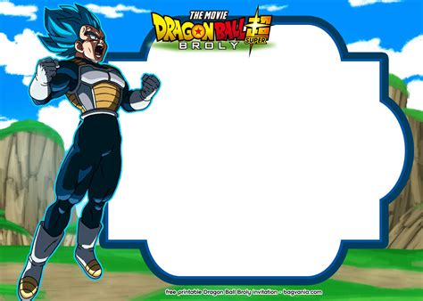 20 dragon ball digital templates you can select and create your own invite with personalized text and completely free!! 15 FREE Printable Dragon Ball Super : Broly Invitation ...