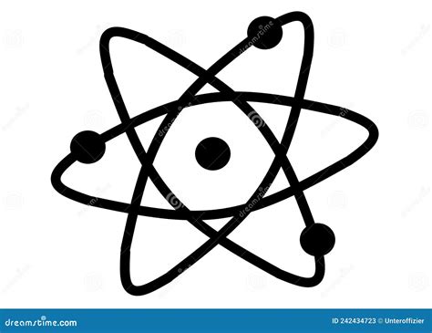 The Atomic Structure Consisting Of The Nucleus Neutron And Proton And