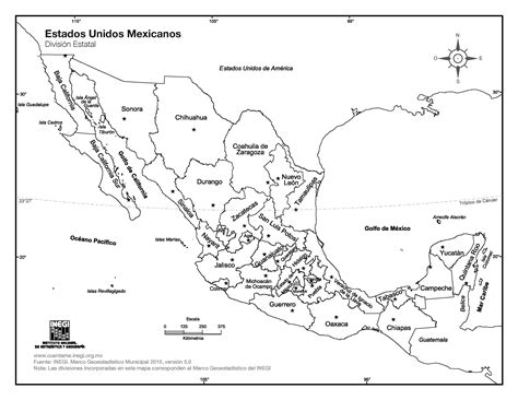 Mapa De Mexico Para Imprimir