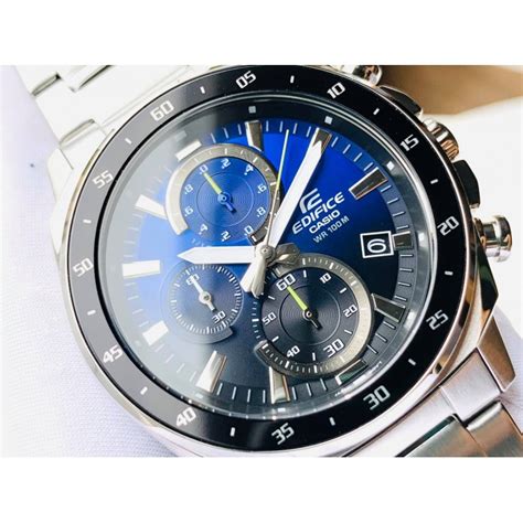 official warranty casio edifice efv 600d 2avudf quartz chronograph dark blue dial stainless