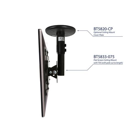 Mounting a flat screen tv to your wall is an aesthetically pleasing experience that you're sure to enjoy. B-Tech Flat Screen TV Ceiling Mount 0.75m Pole Black ...
