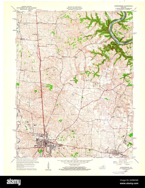 Map Of Harrodsburg Kentucky Hi Res Stock Photography And Images Alamy
