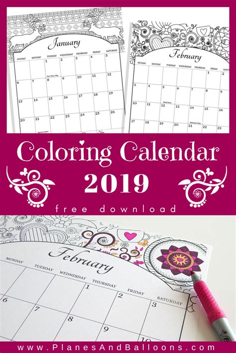 Start your year off right with this colorable calendar for the month of download 2019 coloring pages printable month calendars for kids and children to color. Printable Coloring Calendar for 2021 (US Holidays Included ...