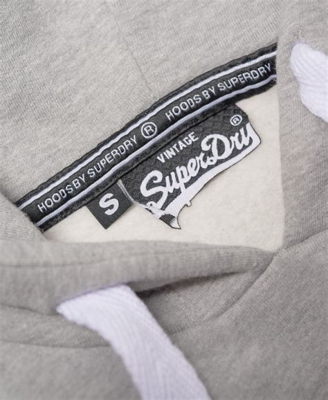 womens emboss hoodie in grey marl superdry uk