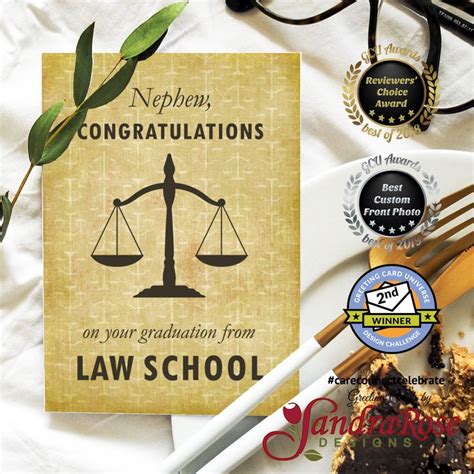 Nephew Law School Graduation Congratulations Scale Of Justice Card