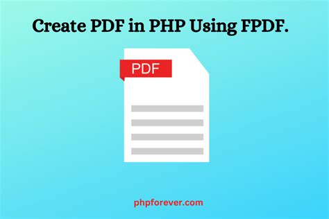 Cree Un Pdf En Php Usando Fpdf Cómo Programar