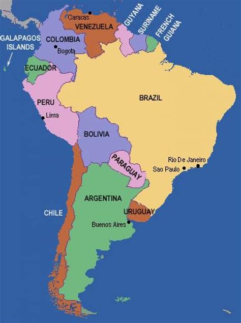 Map Of South America Showing Rio De Janeiro Rio Grande River Map