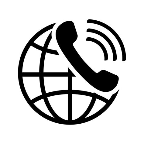 Voice Over Internet Protocol Vector Icon Telephony Voip Illustration