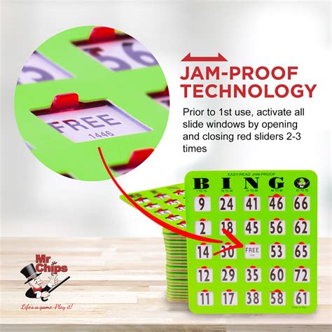 Complete Bingo Game W 25 Easy Read Jam Proof Shutter Cards Mr Chips Store