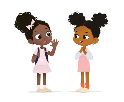 Two Children Talking Illustrations Royalty Free Vector Graphics And Clip