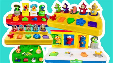 Pop Up Toys Disney Mickey Mouse Sesame Street And Teletubbies Youtube