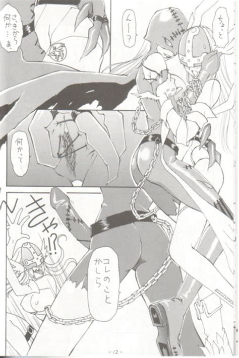 Rule 34 1futa 1girl Angewomon Ass Blonde Hair Blush Comic Digimon Doujin Doujinshi Female Futa