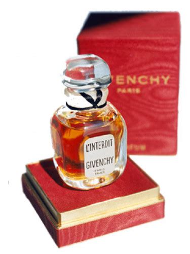 This fragrance is composed of a white floral cut with a dark, woody accord that flirts with obscurity. L'Interdit Givenchy perfume - a fragrance for women 1957
