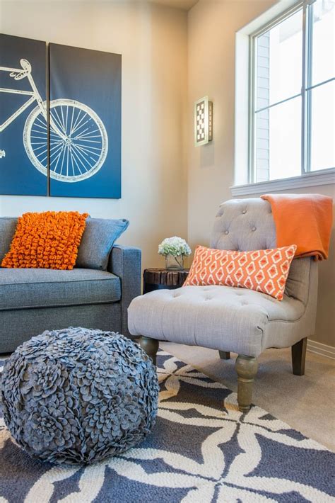 Top Orange And Blue Grey Living Room Ideas Living Room Ideas