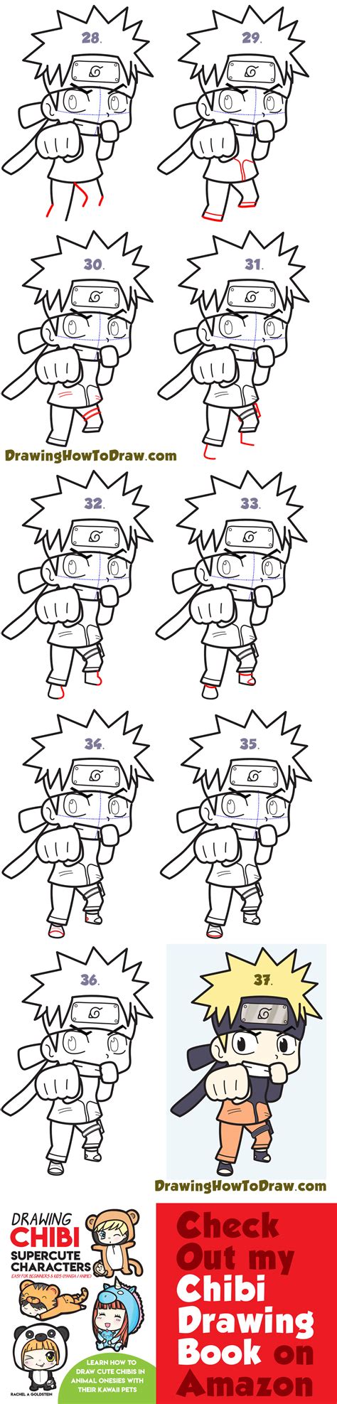How To Draw A Cute Chibi Naruto Easy Step By Step Drawing Tutorial For