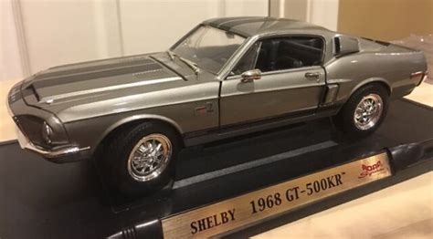 1968 Shelby Gt 500kr Silver 118 Diecast Model Car By Road Signature Ebay